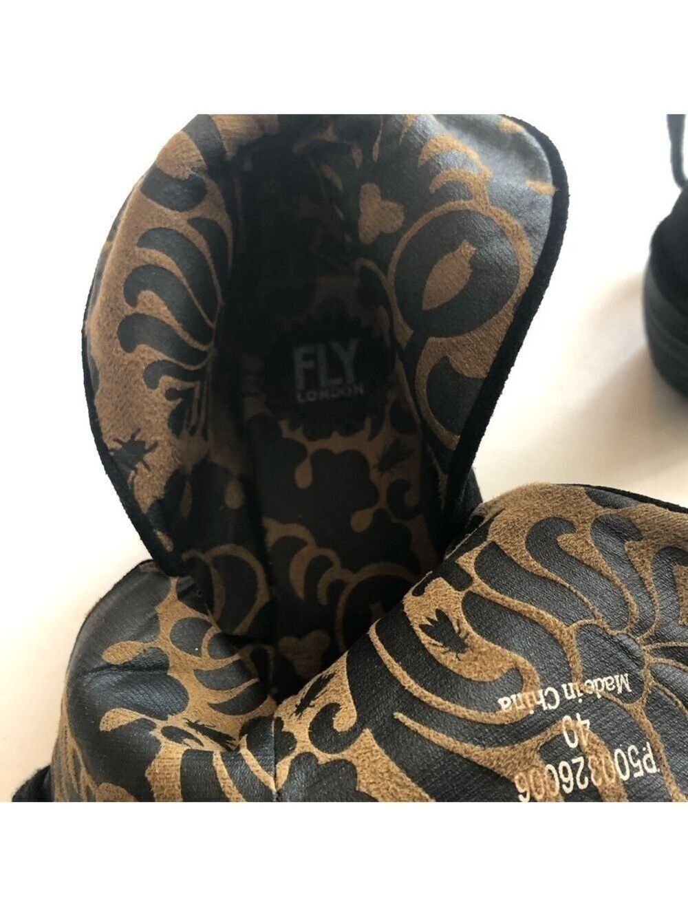 Fly London Size 40(9) Yama wedge heel ankle bootie. Black suede gripper tread - Picture 11 of 13